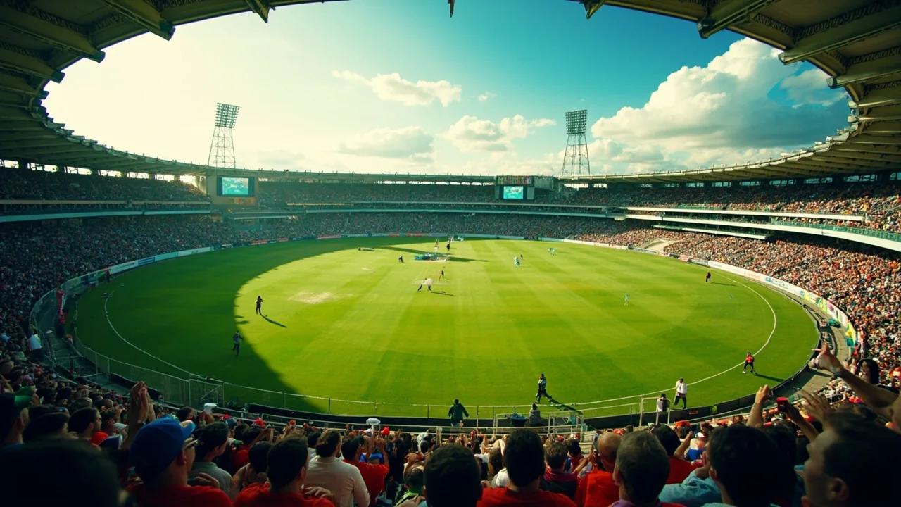 Wide view of the Harare Sports Club ground ahead of the 1st T20I between Zimbabwe and India on a clear afternoon